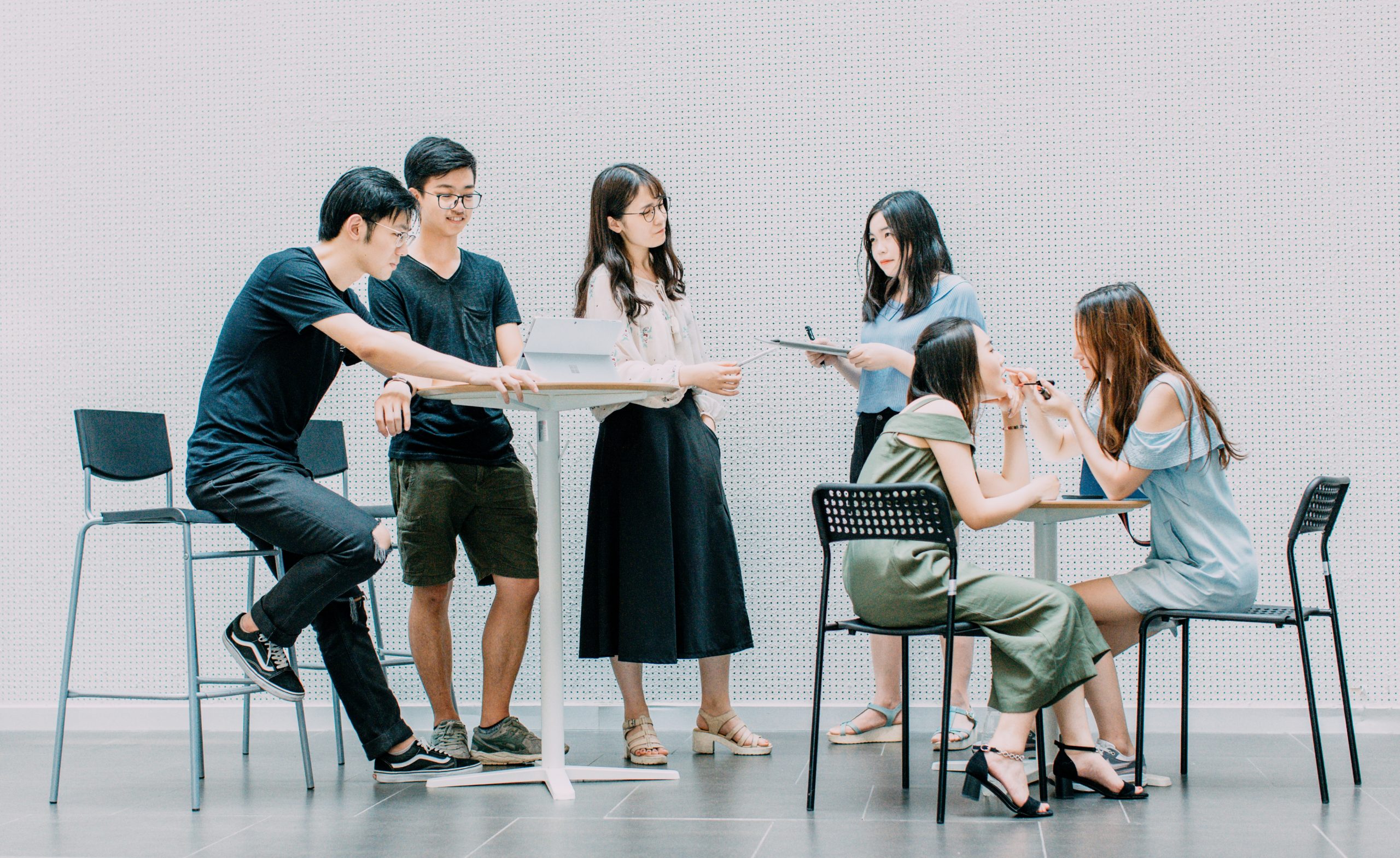 People working with each other